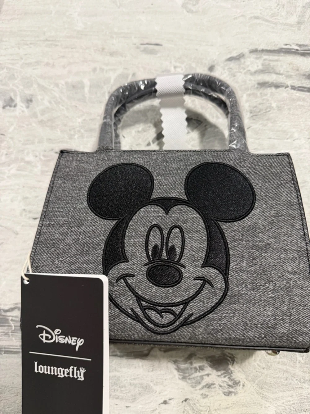 Loungefly Black and Gray Mickey Mouse Tag Artwork - Picture 1 of 3